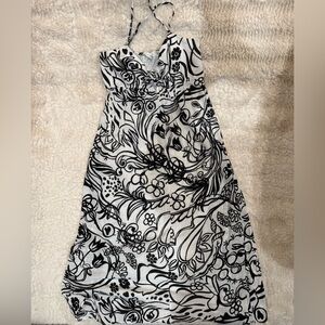 Zara Black & White Floral Maxi Dress